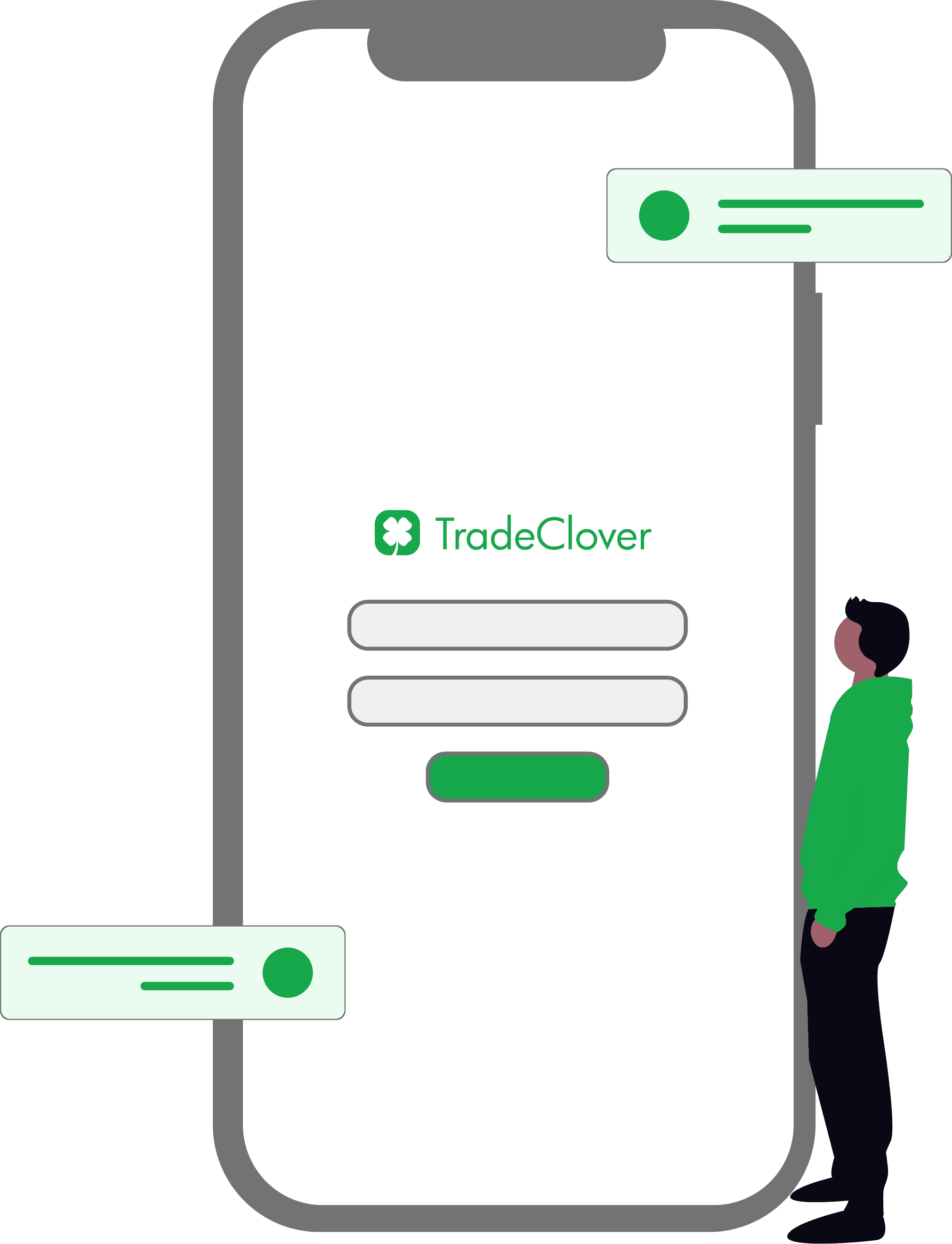 Trade Clover App Mockup